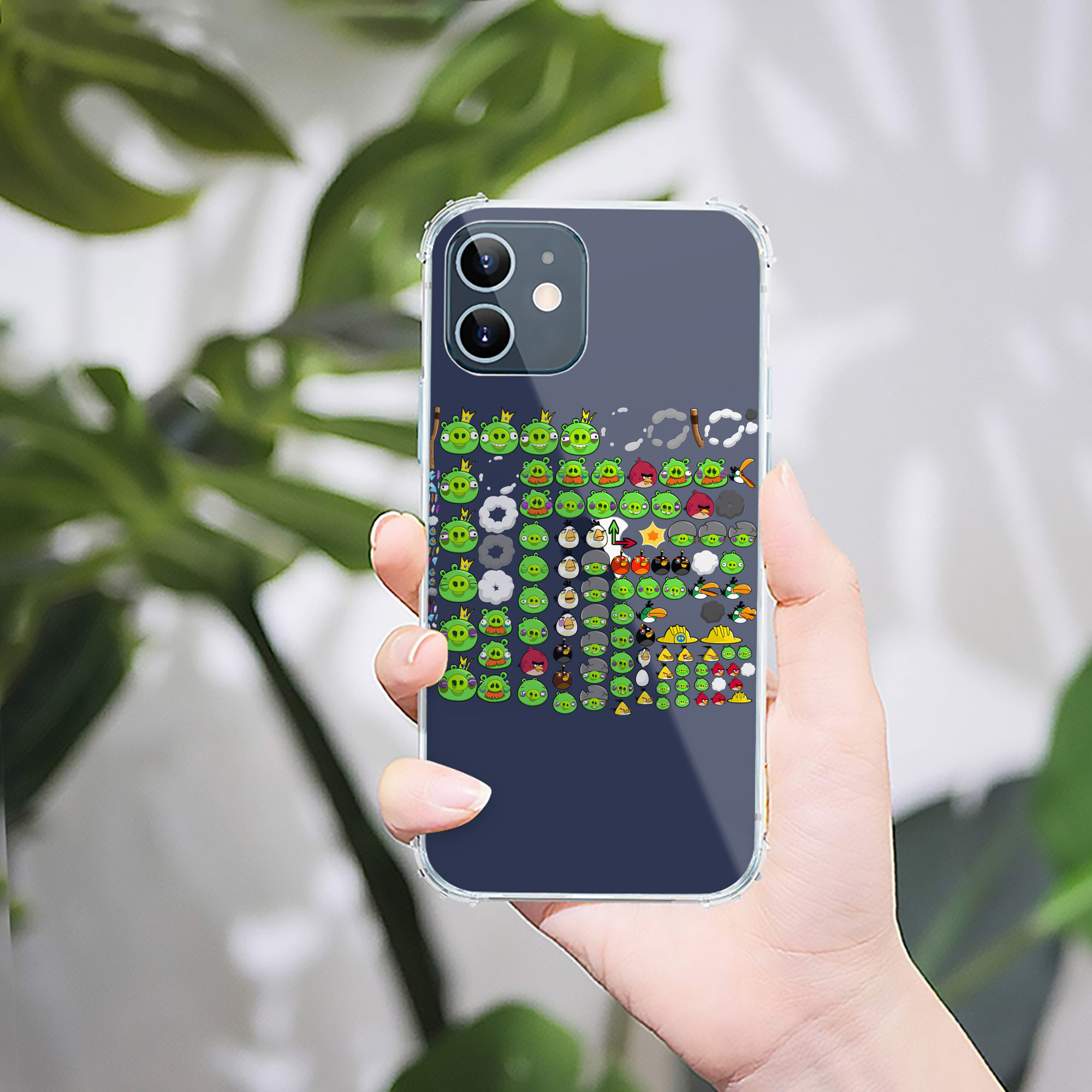 （画像用） Angry Birds アングリーバード 【iPhone 12シリーズ対応】透明スマホケース（クリアソフトケース）